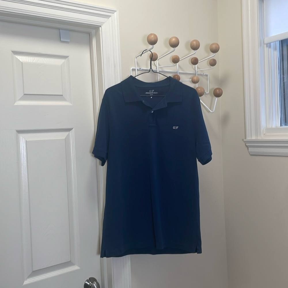 Vineyard Vines - Slim Fit Preppy Polo Shirt Top - Blue - M